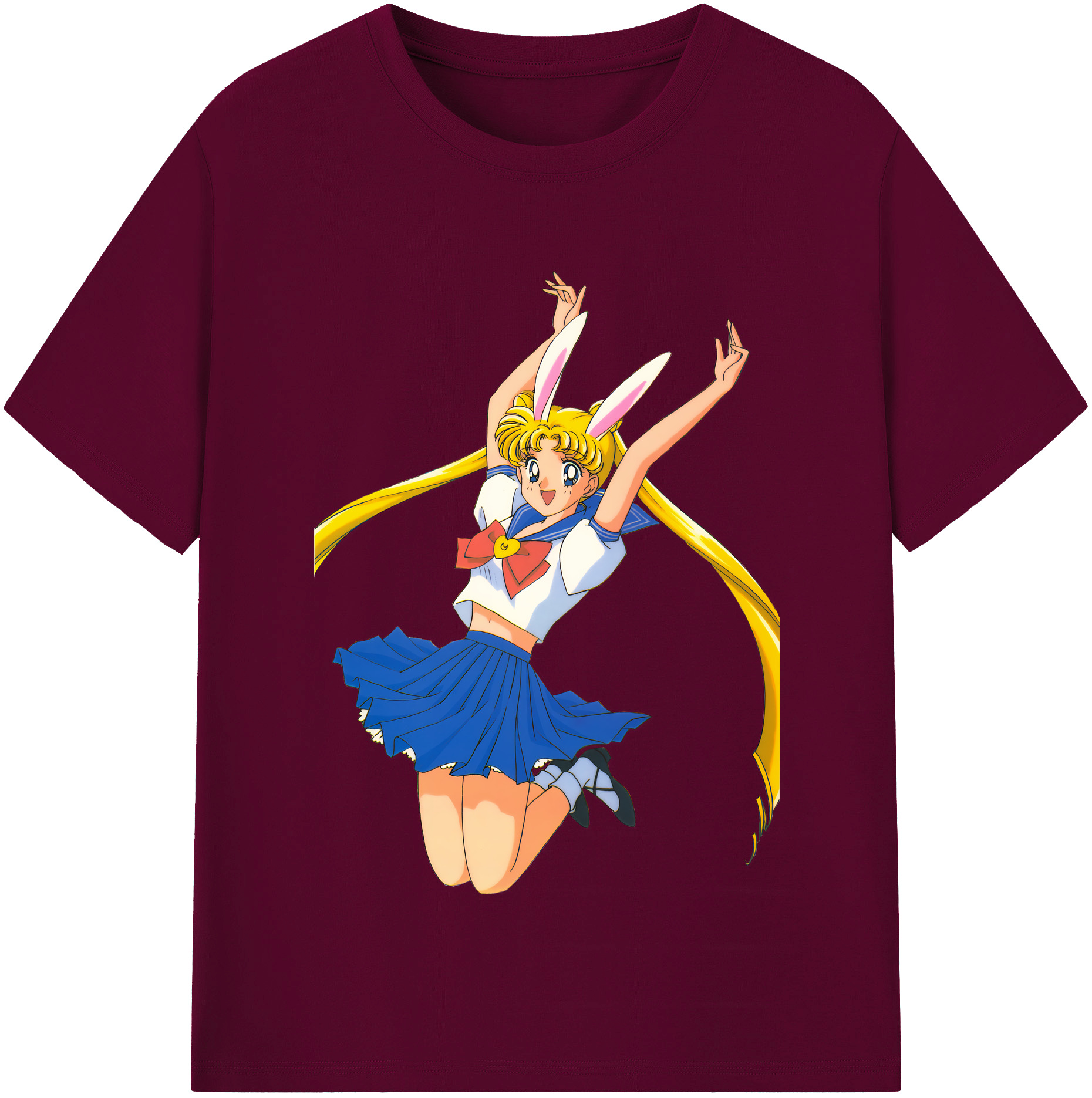 （画像用） 美少女戦士セーラームーン 愛野 美奈子 あいの みなこ Sailor Moon Aino Minako レディースカジュアルプリントTシャツ（綿100％）